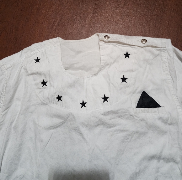 NWOT ... White Star-Embroidered Men's Kurtas Top - Picture 7 of 8